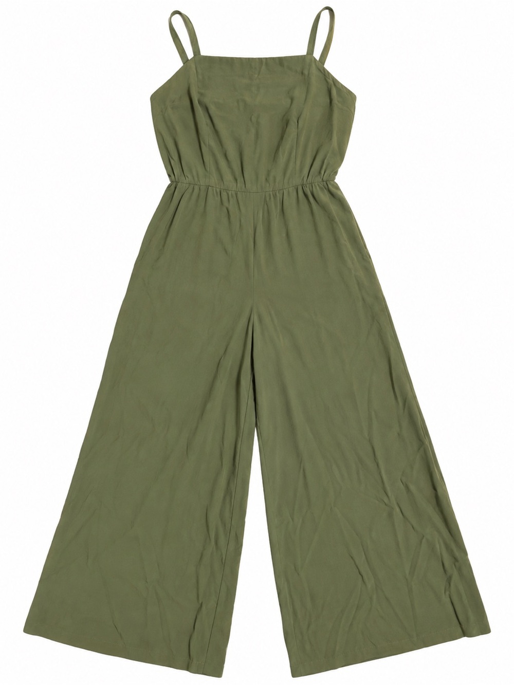 Old Navy Olive Green Wide-Leg Spaghetti Strap Jumpsuit